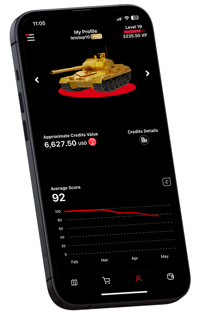 LETSTOP Profile Screen