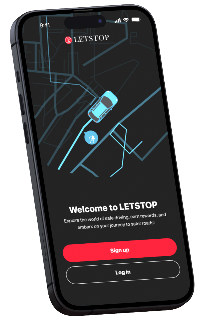 LETSTOP Sign Up Screen