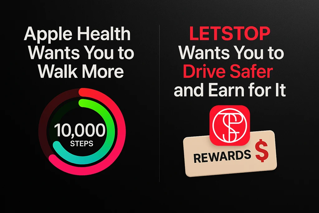 Apple Health Wants You to Walk More. LETSTOP Wants You to Drive Safer — and It Pays You for It.